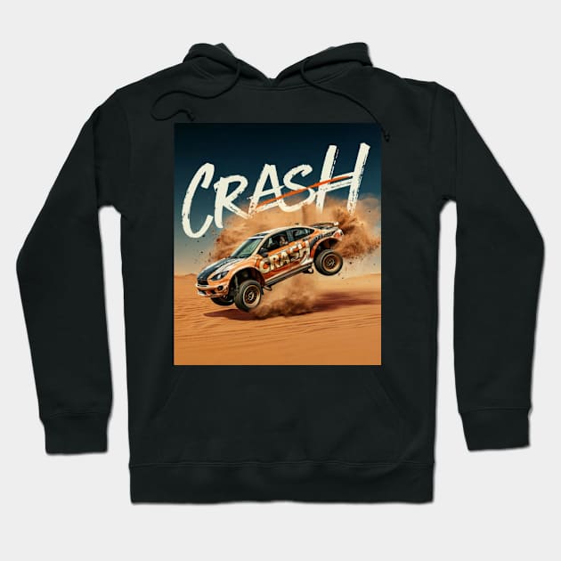 Car Crash Racing Stunt Hoodie by Abeer Ahmad